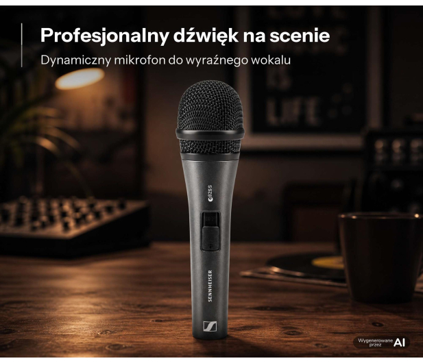 Sennheiser E825-S - Mikrofon dynamiczny z wyłącznikiem. Kardioidalny - 1585692 - zdjęcie 2